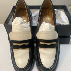Sam Edelman Black and Cream Loafers